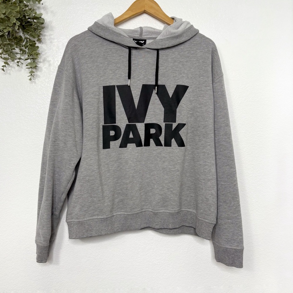 IVY PARK • gray hooded sweatshirt